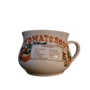 Tomato Soup Bowl Cup Mug Vintage Dinnerware
